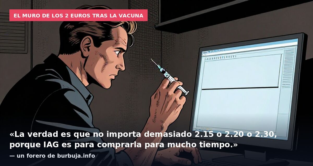 El muro de los 2 euros tras la vacuna: «La verdad es que no importa demasiado 2.15 o 2.20 o 2.30, porque IAG es para comprarla para mucho tiempo.» — un forero de burbuja.info