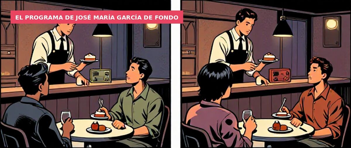 El programa de José María García de fondo