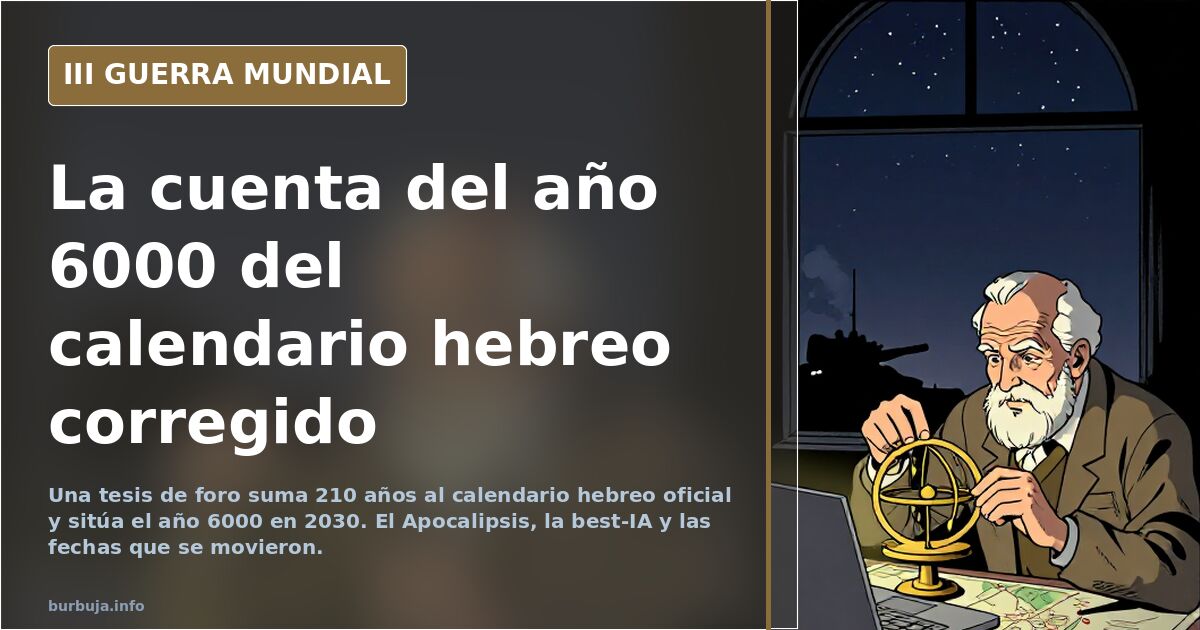 The year 6000 arrives in 2030, according to the corrected Hebrew calendar