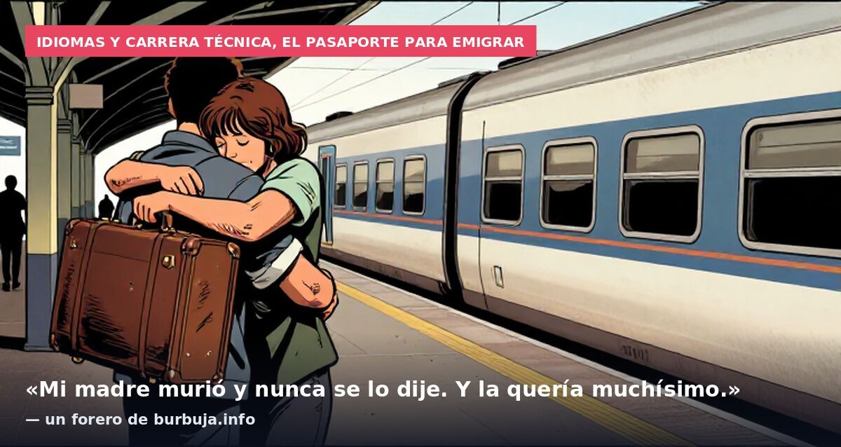 Idiomas y carrera técnica, el pasaporte para emigrar: «Mi madre murió y nunca se lo dije. Y la quería muchísimo.» — un forero de burbuja.info