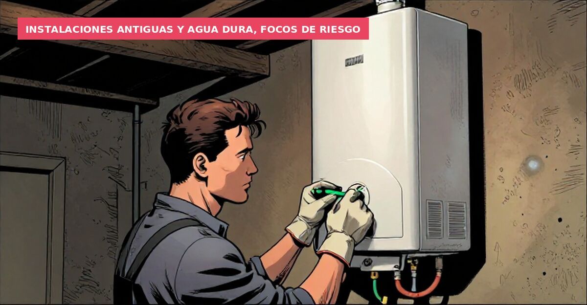 Instalaciones antiguas y agua dura, focos de riesgo