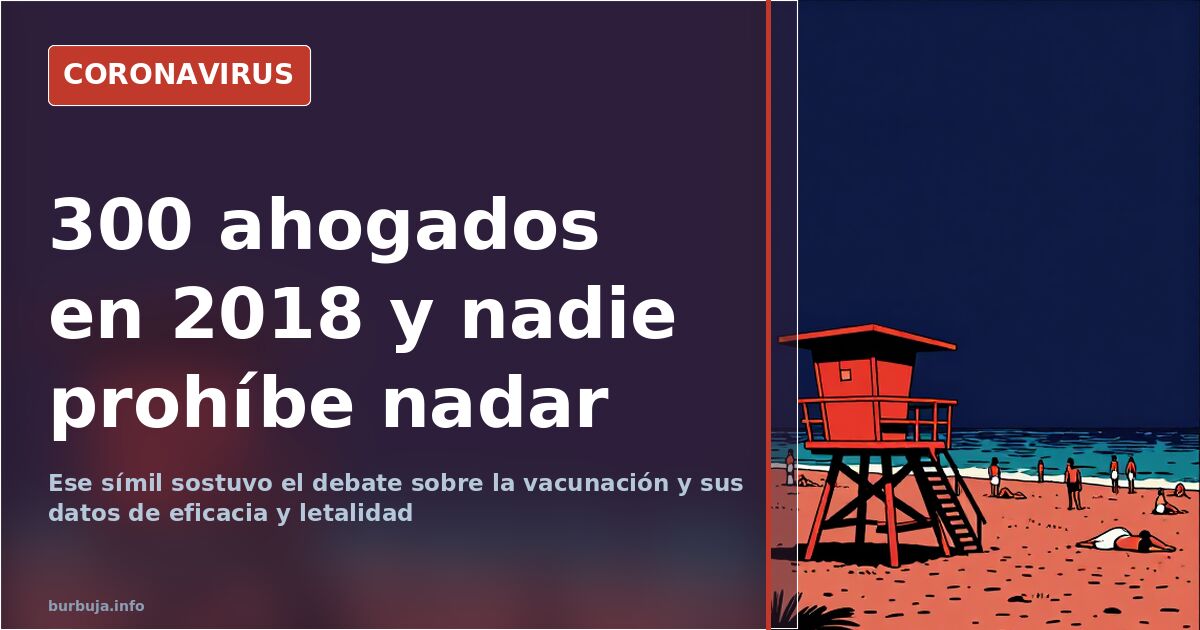 Persona nadando en una piscina, imagen usada para ilustrar el debate sobre la vacunación y el riesgo