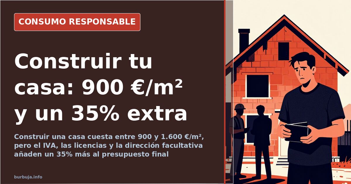 Cuánto cuesta construir un chalet: de 900 a 1.600 €/m²
