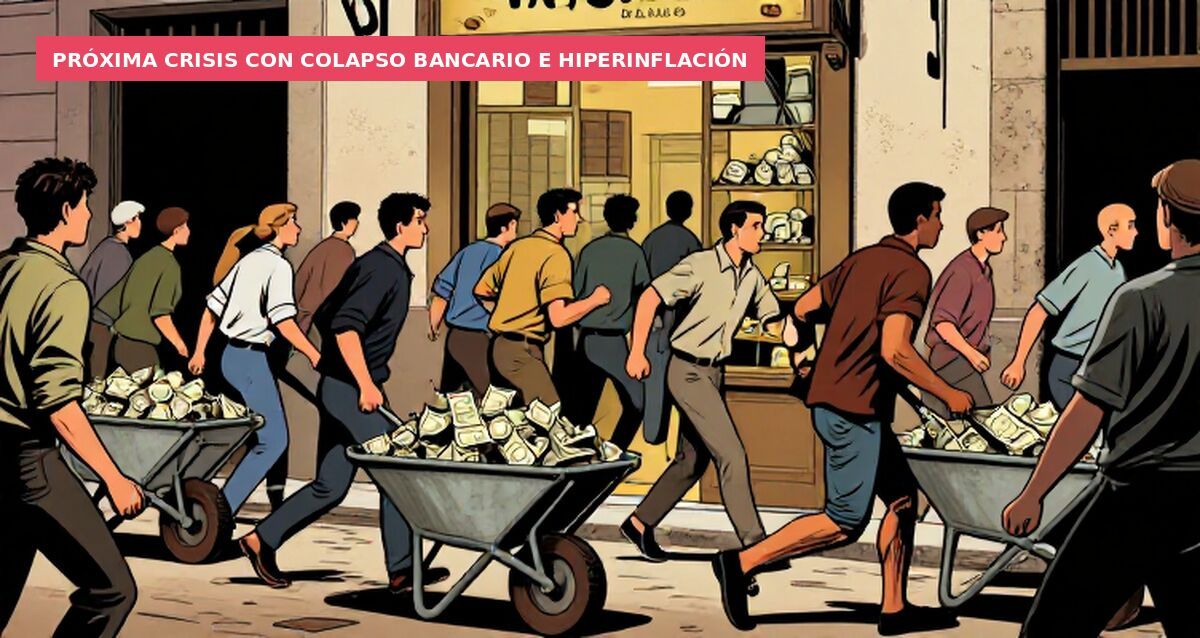 Próxima crisis con colapso bancario e hiperinflación