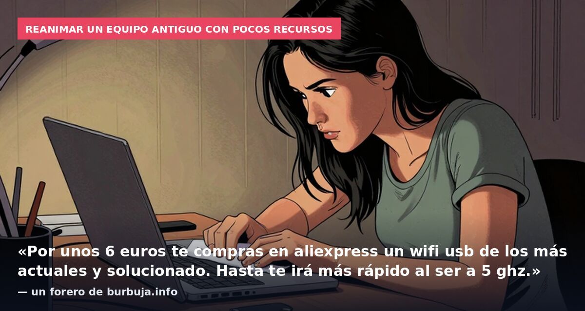 Reanimar un equipo antiguo con pocos recursos: «Por unos 6 euros te compras en aliexpress un wifi usb de los más actuales y solucionado. Hasta te irá más rápido al ser a 5 ghz.» — un forero de burbuja.info