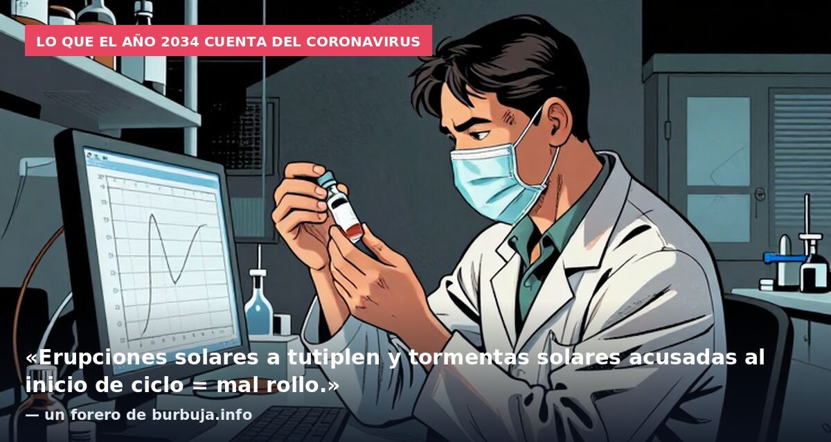 Lo que el año 2034 cuenta del coronavirus: «Erupciones solares a tutiplen y tormentas solares acusadas al inicio de ciclo = mal rollo.» — un forero de burbuja.info
