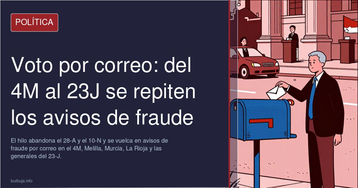 Voto por correo: del 4M al 23J se repiten los avisos de fraude