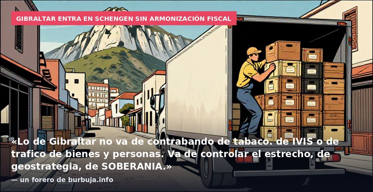 Gibraltar entra en Schengen sin armonización fiscal: «Lo de Gibraltar no va de contrabando de tabaco. de IVIS o de trafico de bienes y personas. Va de controlar el estrecho, de geostrategia, de SOBERANIA.» — un forero de burbuja.info