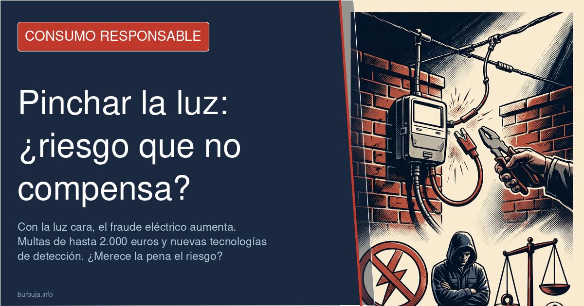 Contador eléctrico con un cable puenteado que indica manipulación