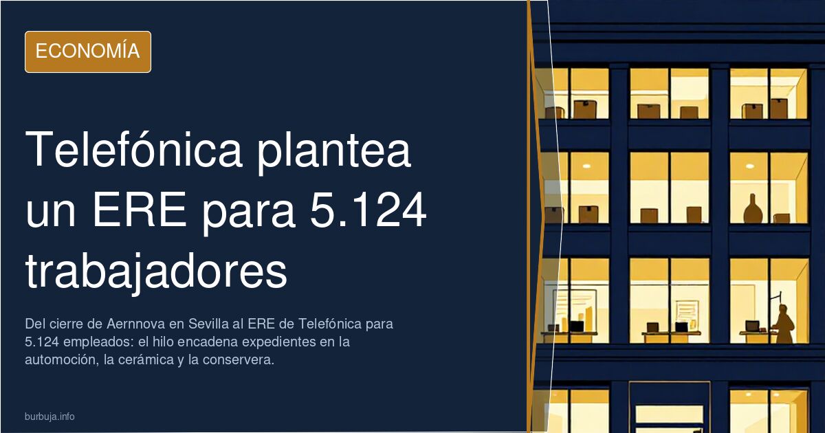 Telefónica plantea un ERE para 5.124 trabajadores