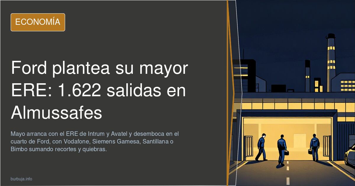 Ford plantea su mayor ERE: 1.622 salidas en Almussafes
