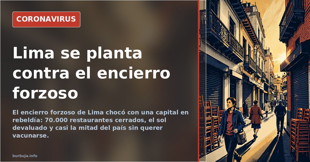 Vecinos caminando por una avenida de Lima durante la cuarentena con comercios de barrio abiertos