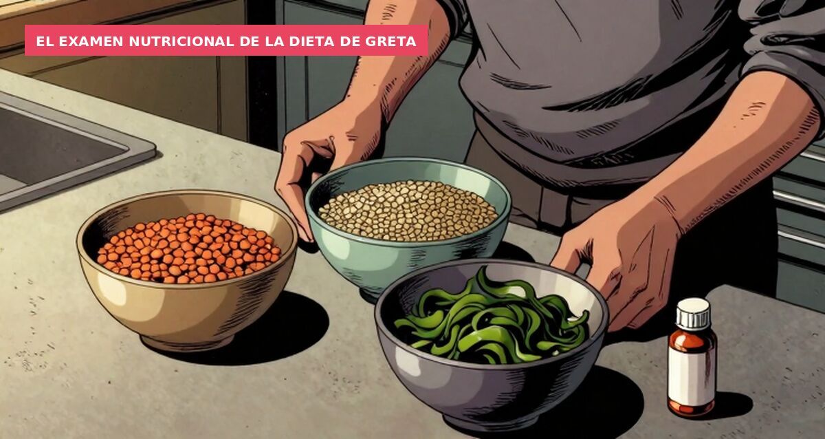 El examen nutricional de la dieta de Greta