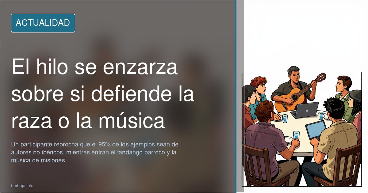 El hilo se enzarza sobre si defiende la raza o la música
