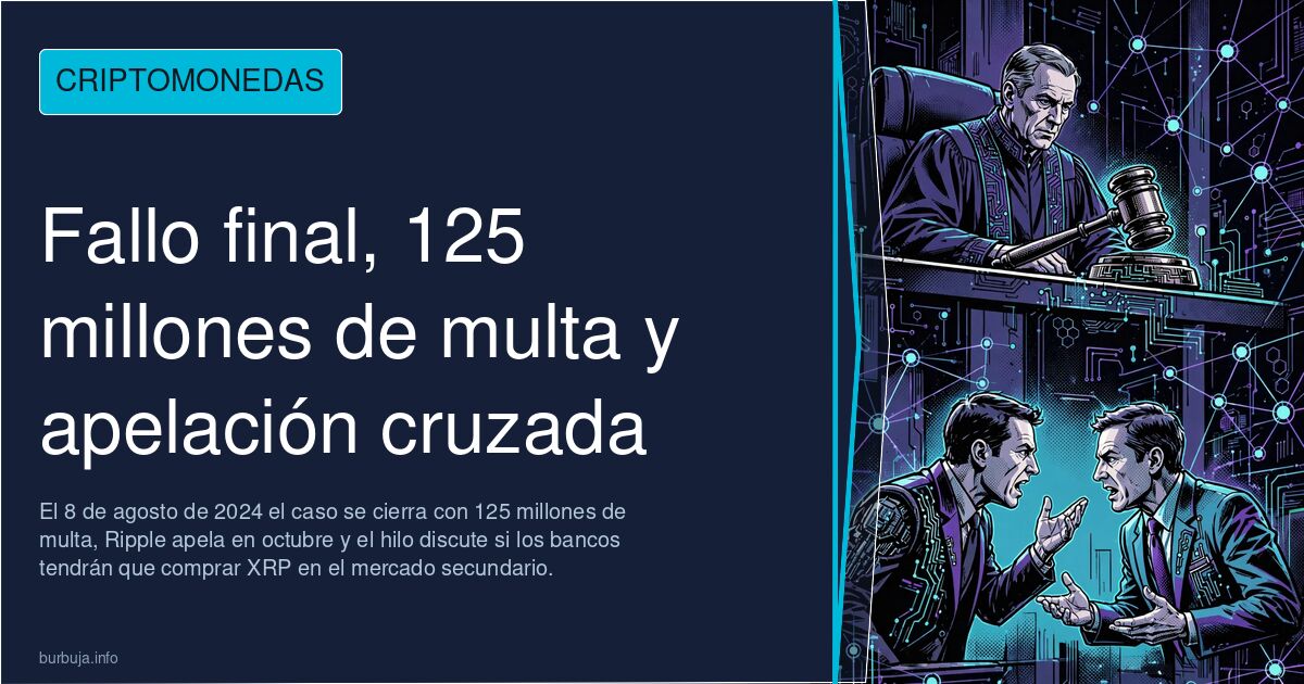 Fallo final, 125 millones de multa y apelación cruzada