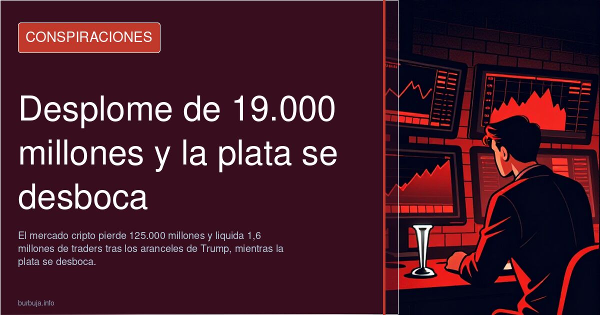 Desplome de 19.000 millones y la plata se desboca