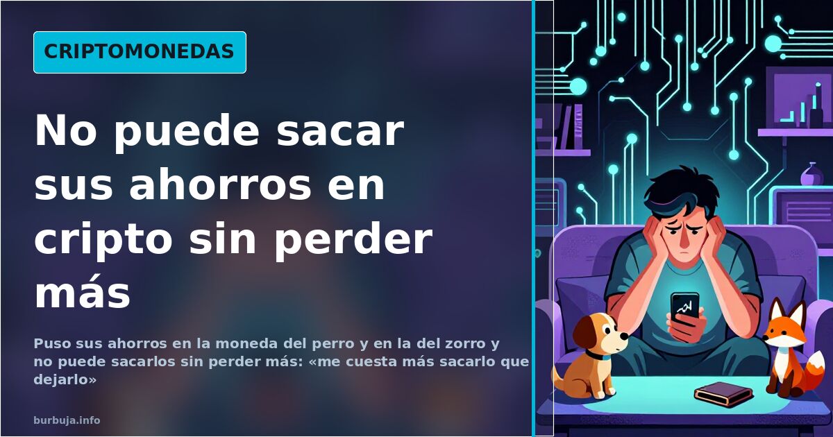 Criptomonedas: no puede sacar sus ahorros sin perder aún más
