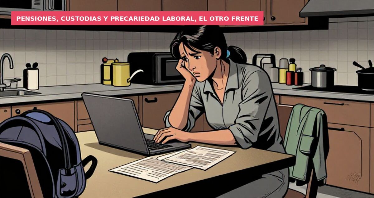 Pensiones, custodias y precariedad laboral, el otro frente