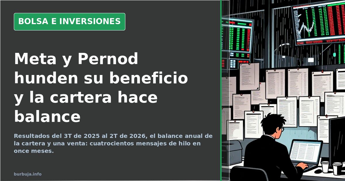 Meta y Pernod hunden su beneficio y la cartera hace balance
