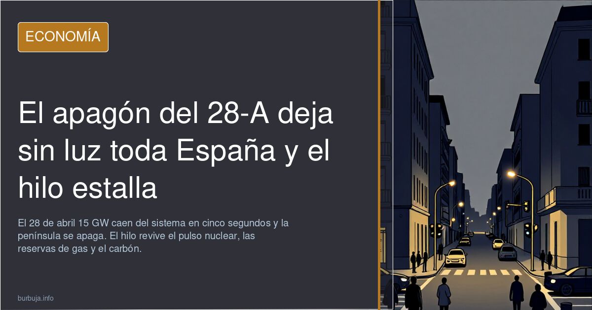El apagón del 28-A deja sin luz toda España y el hilo estalla