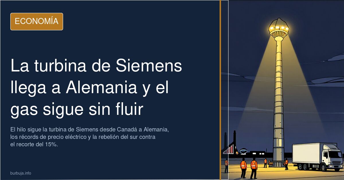 La turbina de Siemens llega a Alemania y el gas sigue sin fluir