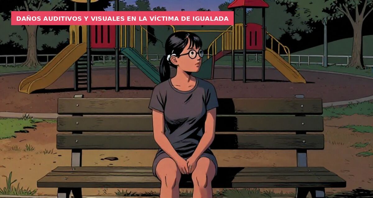 Daños auditivos y visuales en la víctima de Igualada