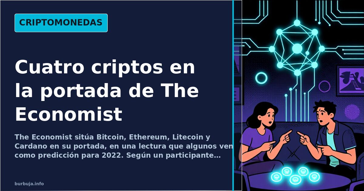 The Economist and the 4 cryptocurrencies on its cover