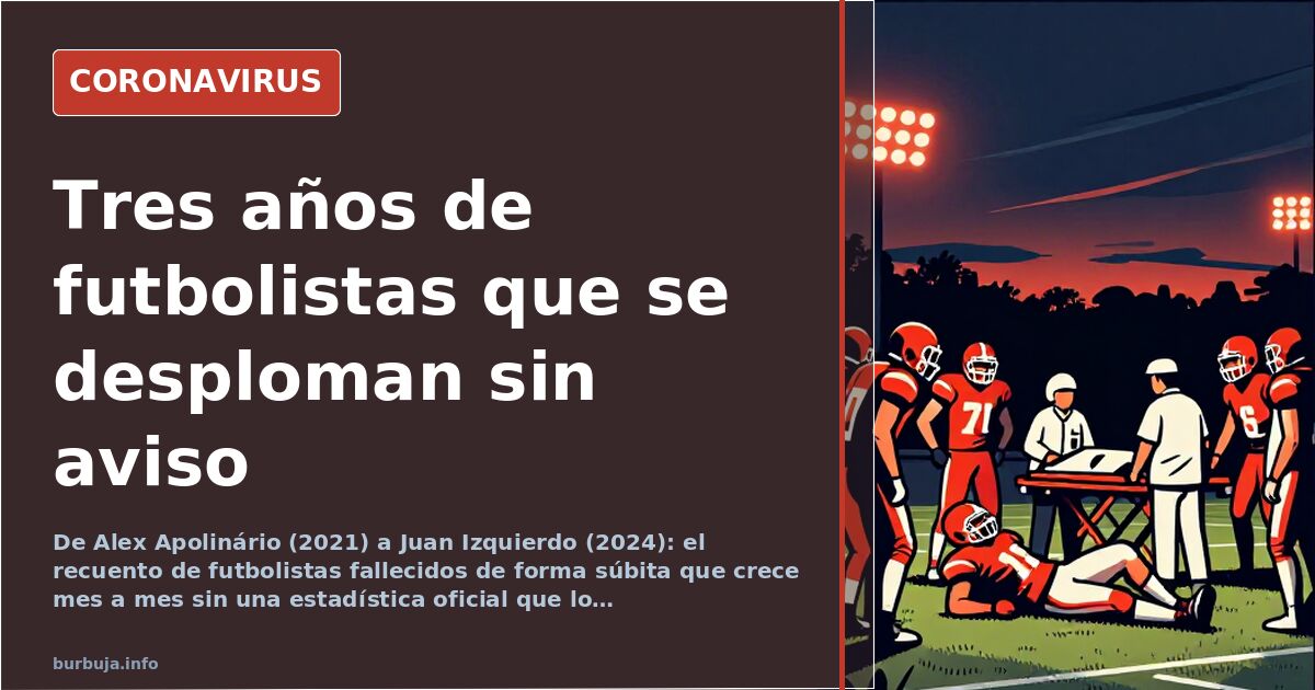 Futbolista desplomado sobre el césped durante un partido, imagen ilustrativa sobre las muertes súbitas en el fútbol entre 202