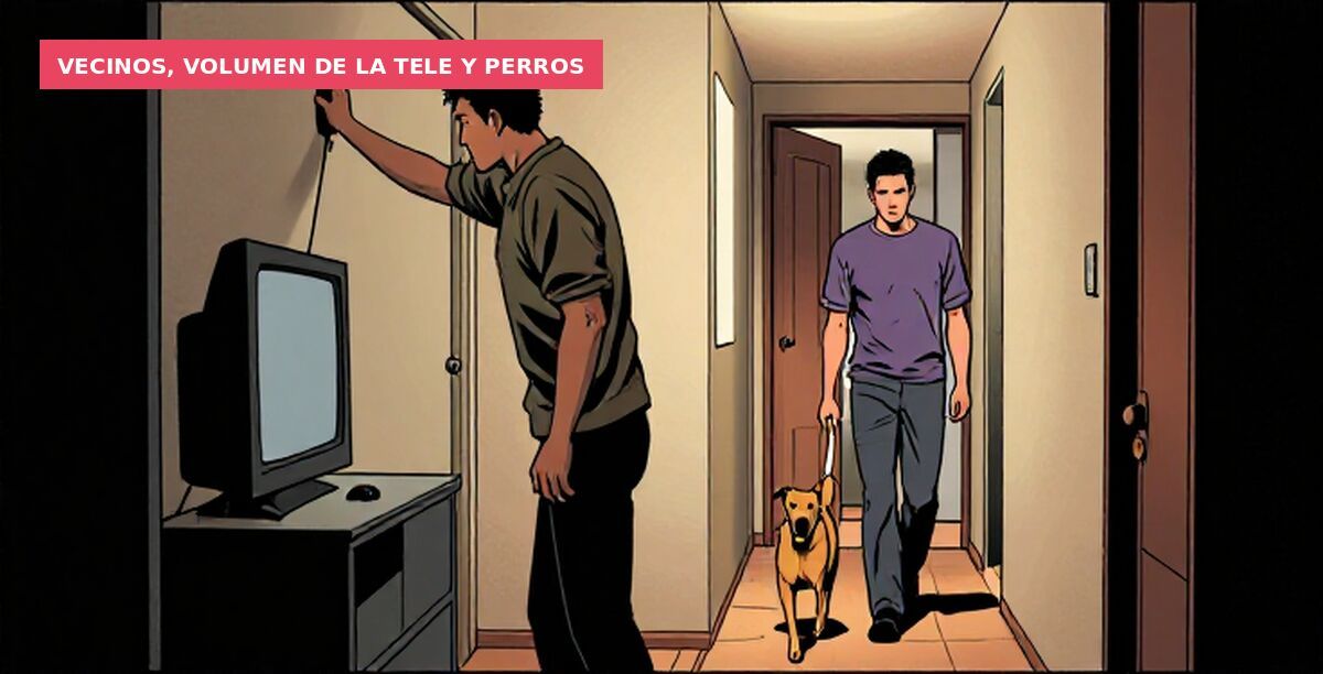 Vecinos, volumen de la tele y perros