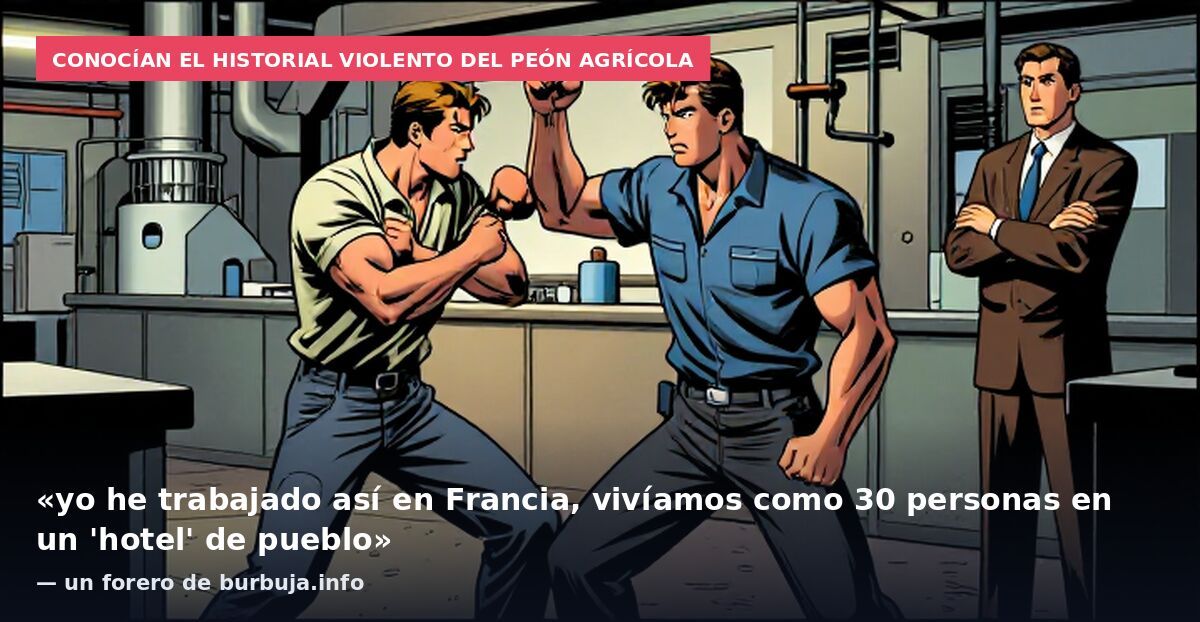 Conocían el historial violento del peón agrícola: «yo he trabajado así en Francia, vivíamos como 30 personas en un 'hotel' de pueblo» — un forero de burbuja.info
