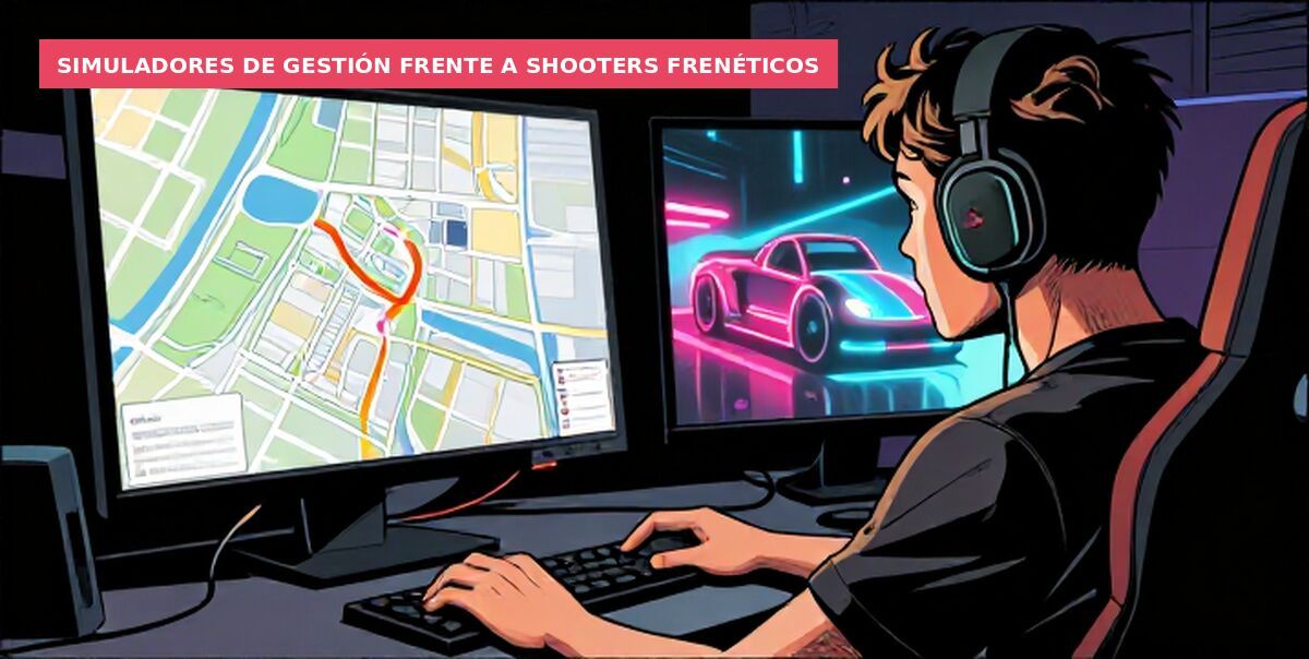 Simuladores de gestión frente a shooters frenéticos
