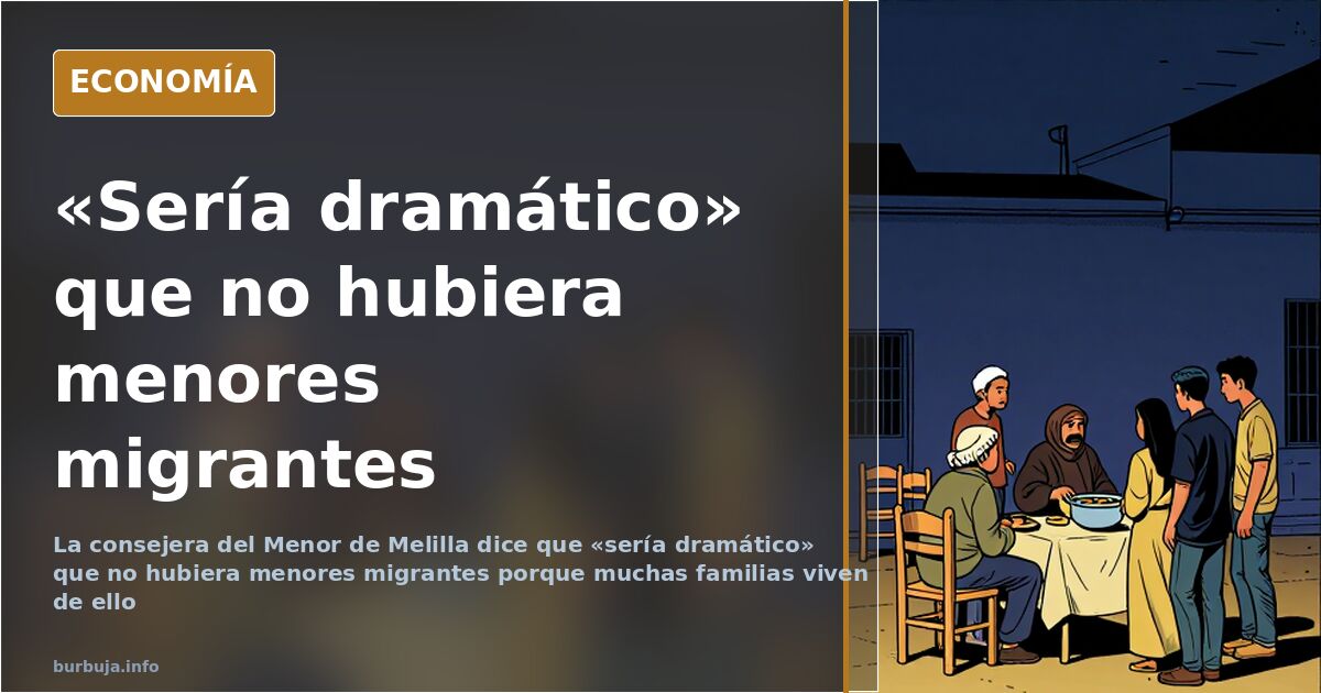 Melilla admits that the migrant minor system supports many families