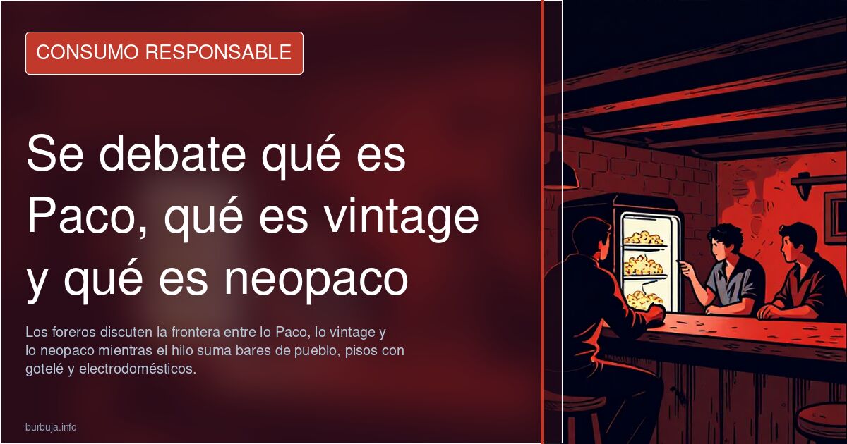 Se debate qué es Paco, qué es vintage y qué es neopaco