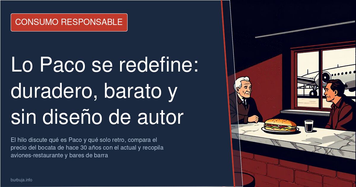 Lo Paco se redefine: duradero, barato y sin diseño de autor