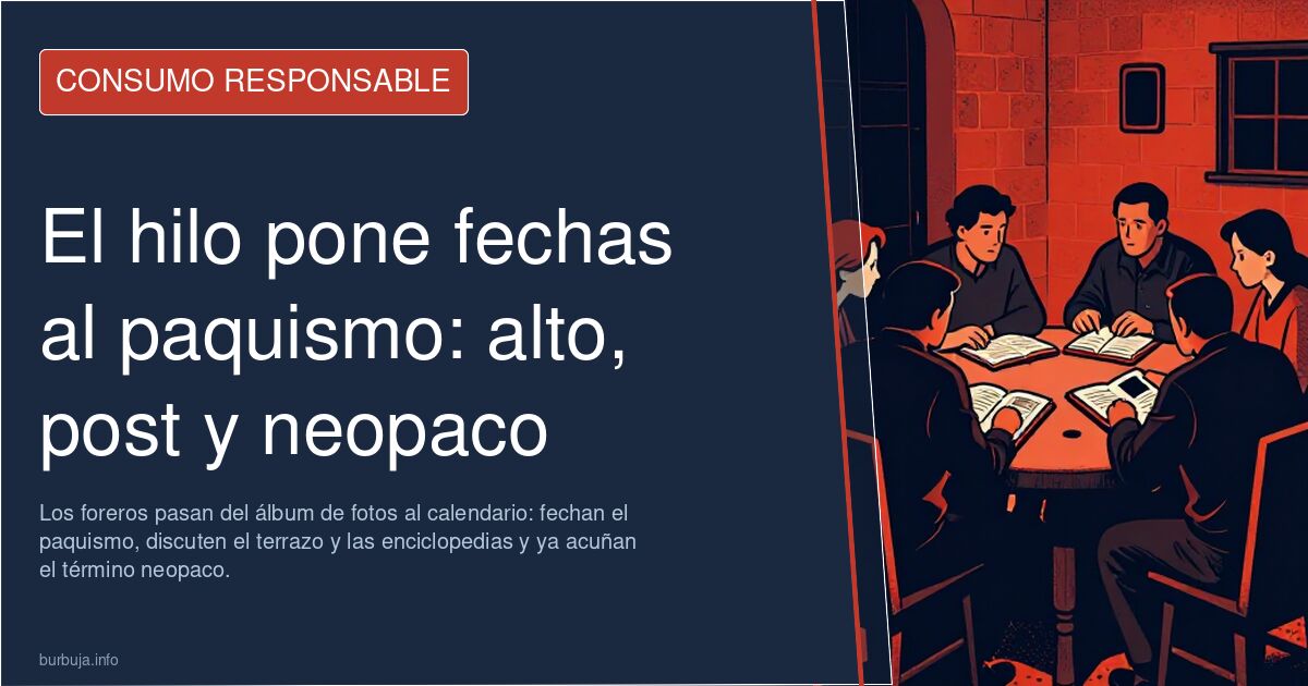 El hilo pone fechas al paquismo: alto, post y neopaco