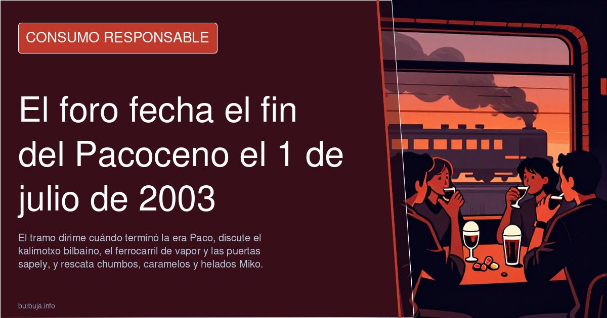 El foro fecha el fin del Pacoceno el 1 de julio de 2003