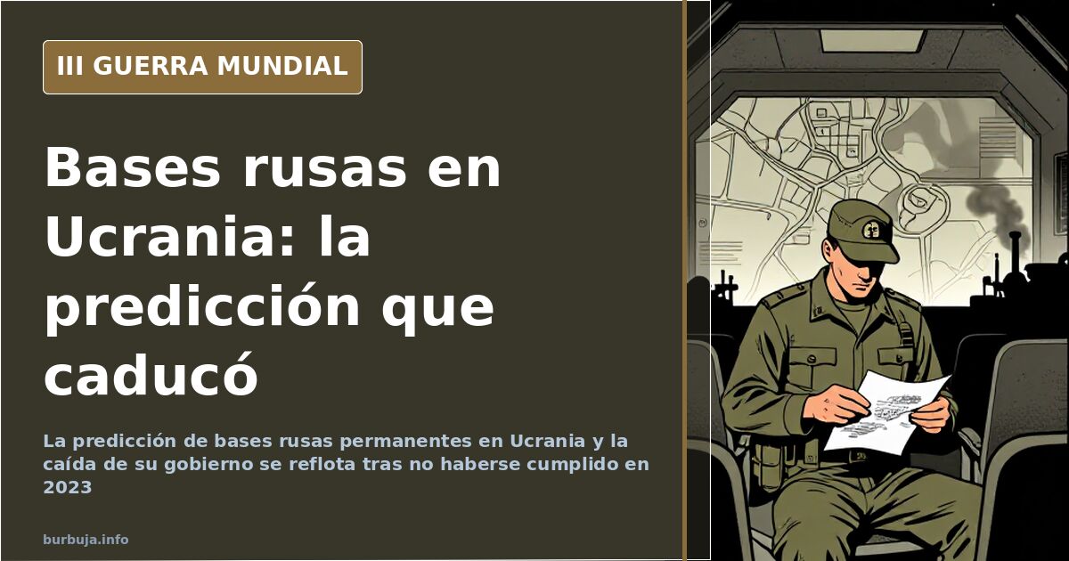 Bases rusas permanentes en Ucrania: la predicción incumplida