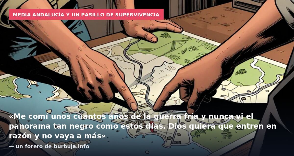 Media Andalucía y un pasillo de supervivencia: «Me comí unos cuantos años de la guerra fría y nunca vi el panorama tan negro como estos días. Dios quiera que entren en razón y no vaya a más» — un forero de burbuja.info