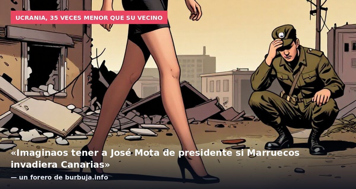 Ucrania, 35 veces menor que su vecino: «Imaginaos tener a José Mota de presidente si Marruecos invadiera Canarias» — un forero de burbuja.info