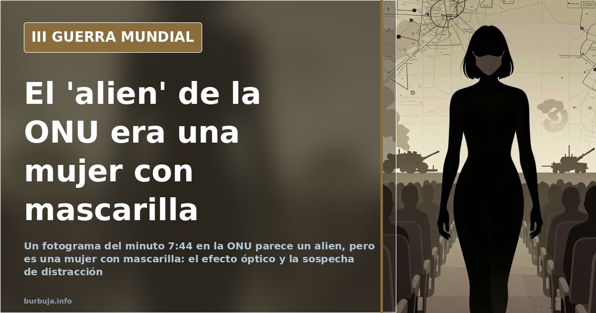 El efecto óptico de la ONU: de mujer con mascarilla a alien