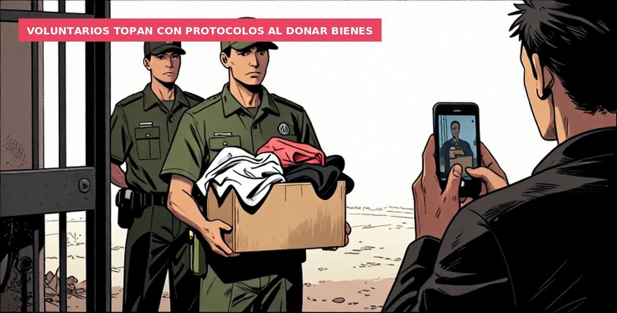 Voluntarios topan con protocolos al donar bienes