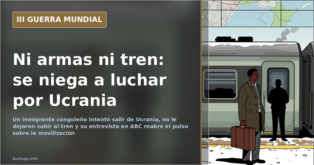 Andén de estación ucraniana con una multitud de hombres esperando el tren