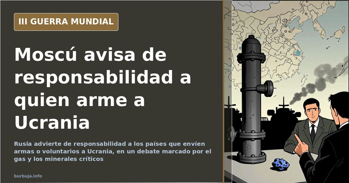 Ilustración sobre la advertencia de Rusia a los países que envíen armas o voluntarios a Ucrania