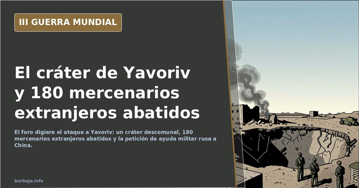 El cráter de Yavoriv y 180 mercenarios extranjeros abatidos