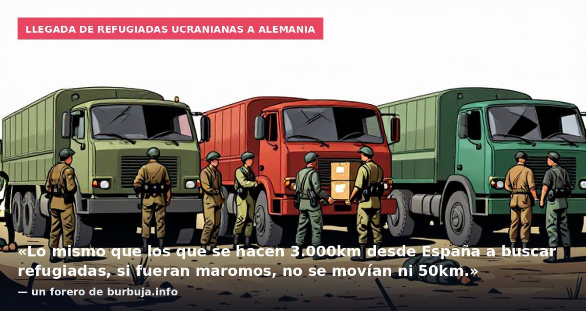 Llegada de refugiadas ucranianas a Alemania: «Lo mismo que los que se hacen 3.000km desde España a buscar refugiadas, si fueran maromos, no se movían ni 50km.» — un forero de burbuja.info