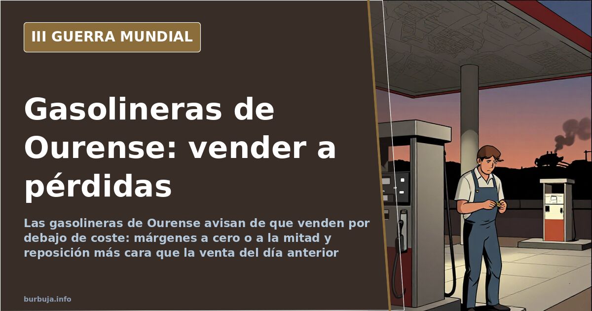 Surtidores de una estación de servicio con los precios de la gasolina y el diésel actualizados en el panel