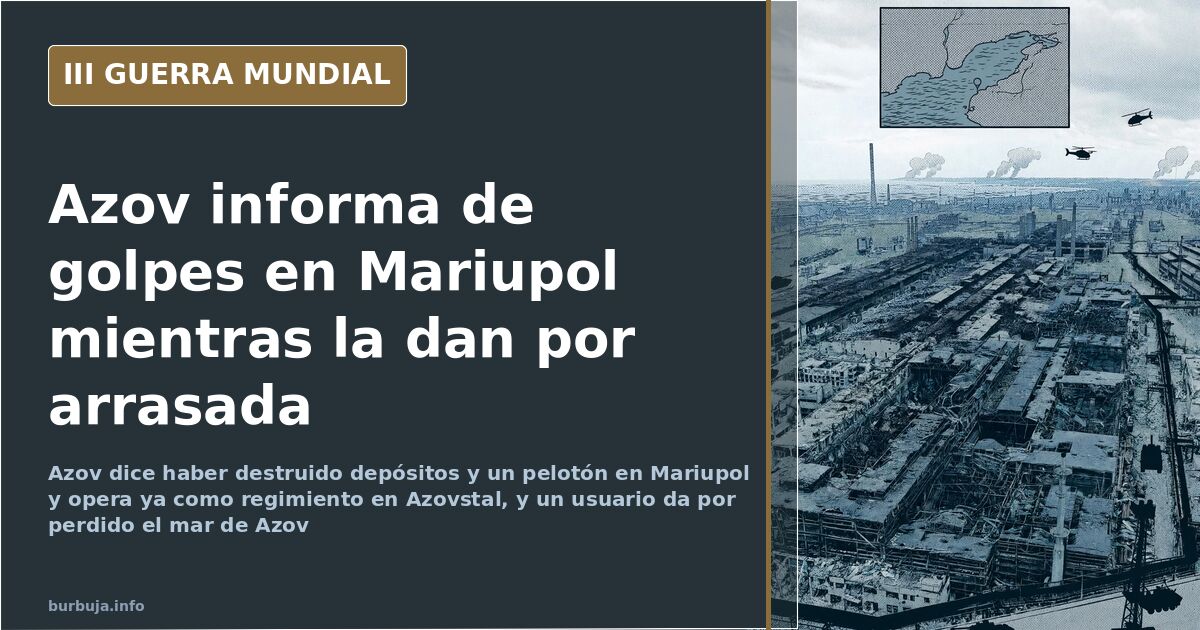 Ilustración sobre la defensa del batallón Azov en Mariupol y la factoría de Azovstal