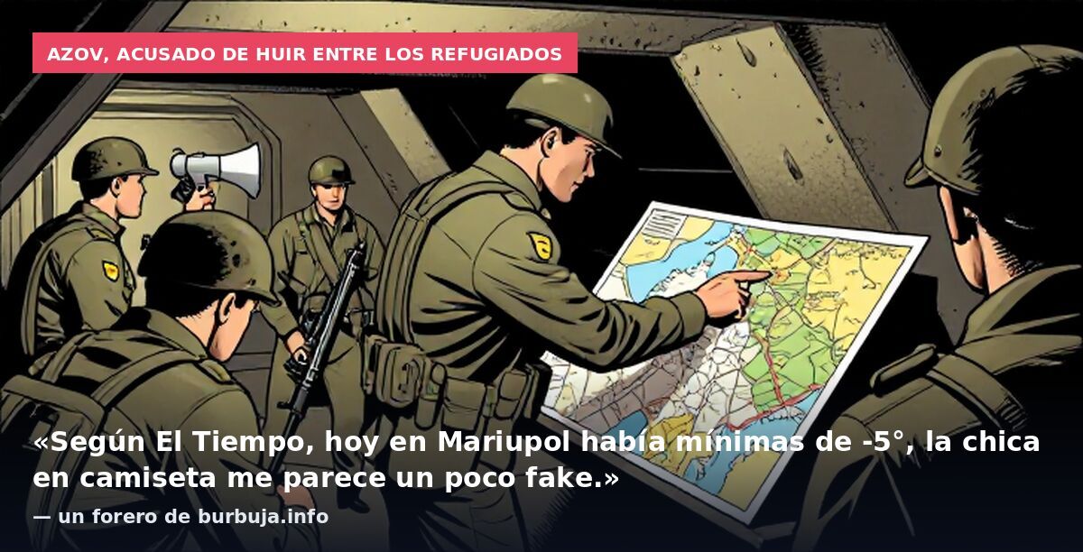 Azov, acusado de huir entre los refugiados: «Según El Tiempo, hoy en Mariupol había mínimas de -5°, la chica en camiseta me parece un poco fake.» — un forero de burbuja.info