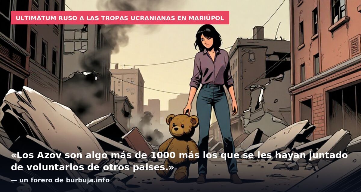 Ultimátum ruso a las tropas ucranianas en Mariúpol: «Los Azov son algo más de 1000 más los que se les hayan juntado de voluntarios de otros paises.» — un forero de burbuja.info