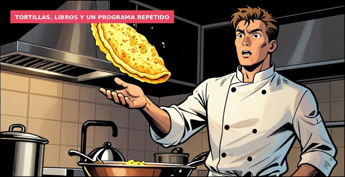Tortillas, libros y un programa repetido